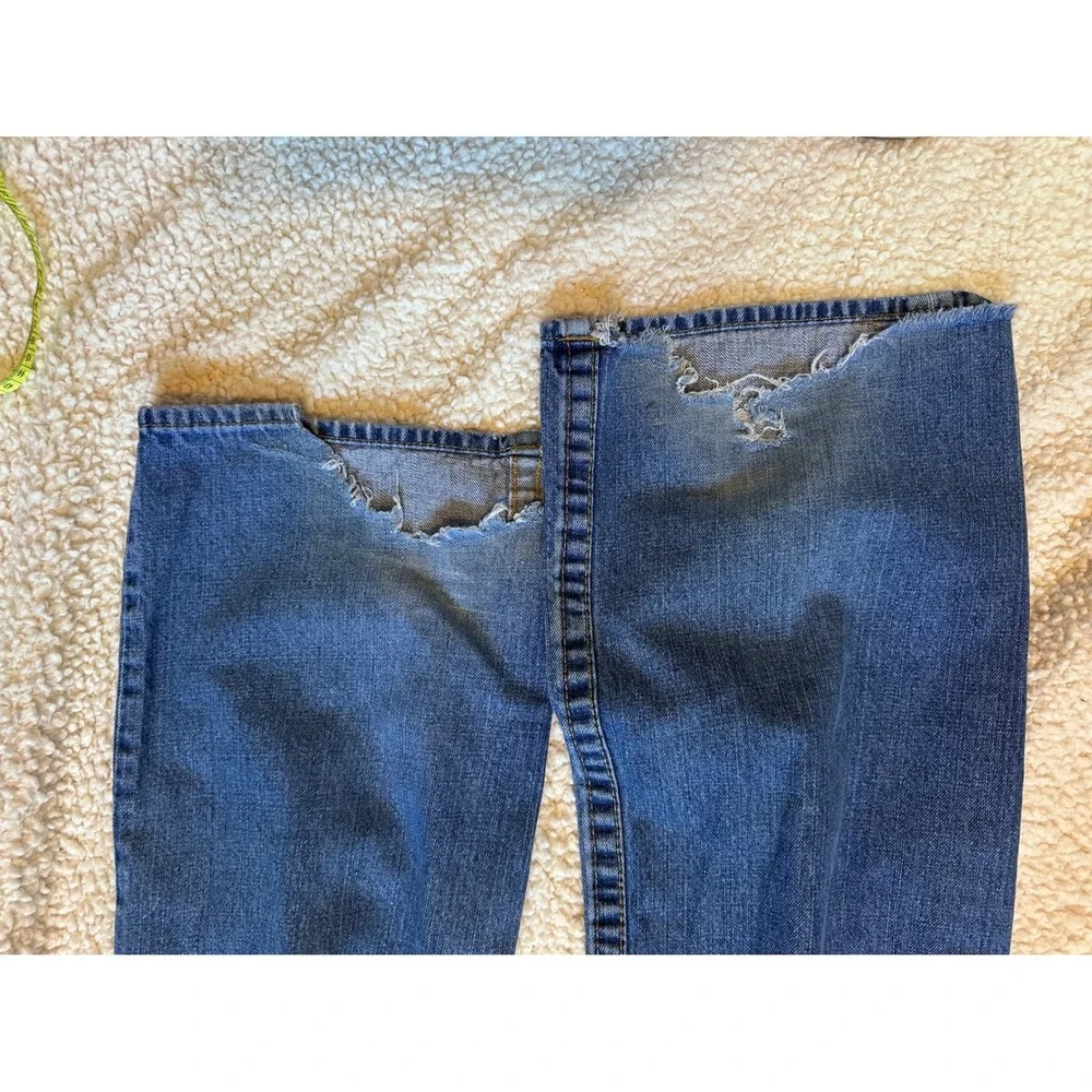 True Religion Mens Straight Leg Jeans Blue Denim Made in USA Size 42x32